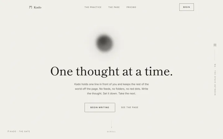 Kado notes app website