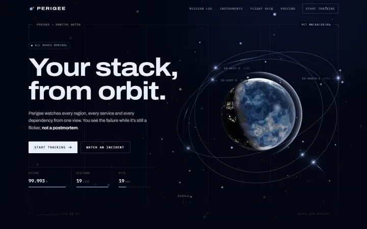 Perigee infrastructure monitoring website